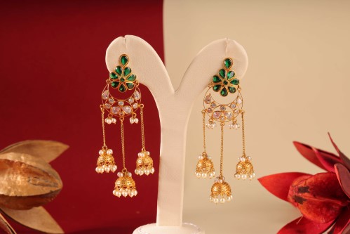 Gold drop earrings